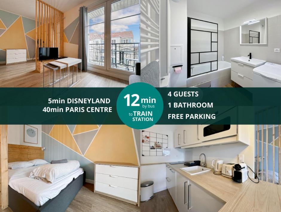 Le Delta Bailly - Appartement Pour 4 Personnes Disneyland Paris Eksteriør billede